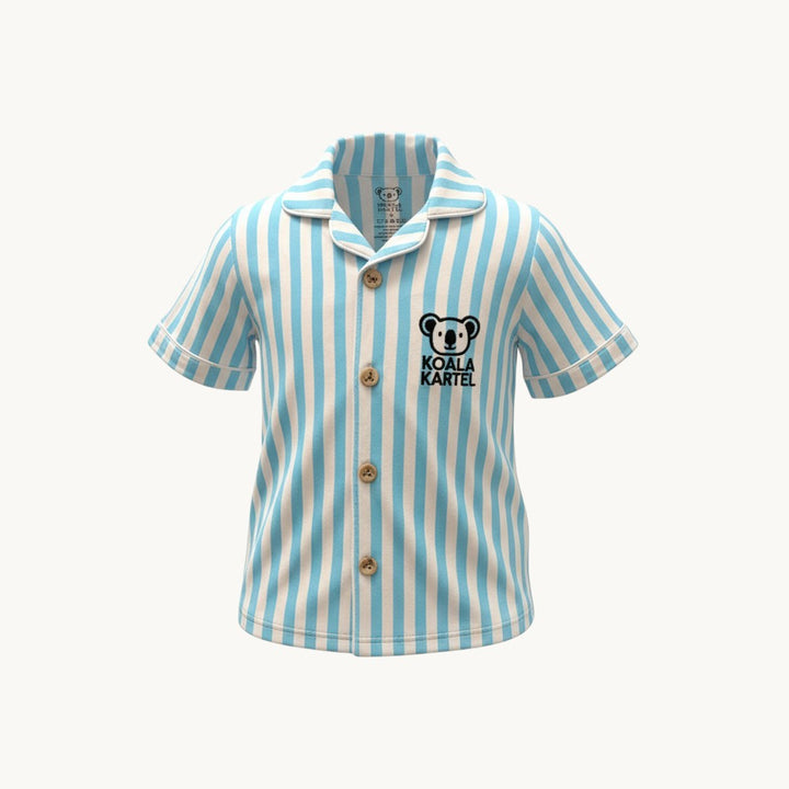 🐨Light Sky Blue stripe Kids Pajama Set
