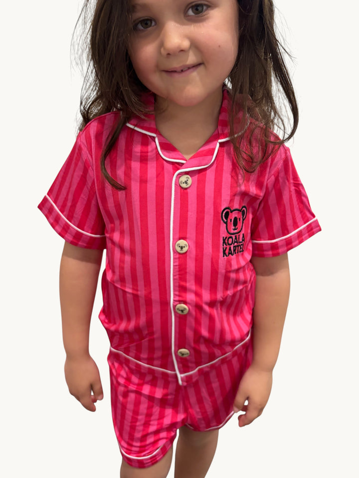 🐨Bold Pink stripe Kids Pajama Set