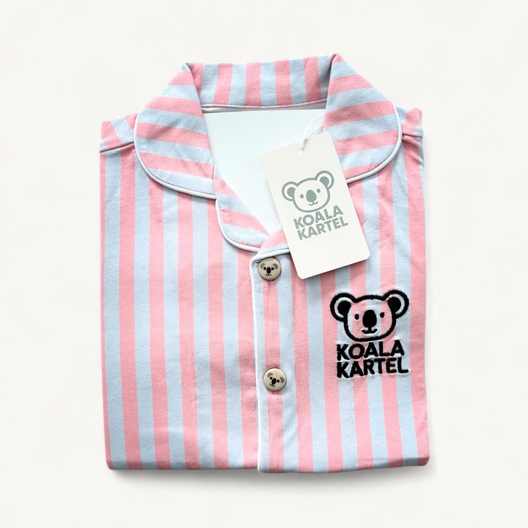 🐨Light Pink stripe Kids Pajama Set