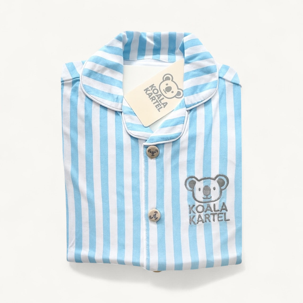 🐨Light Sky Blue stripe Kids Pajama Set