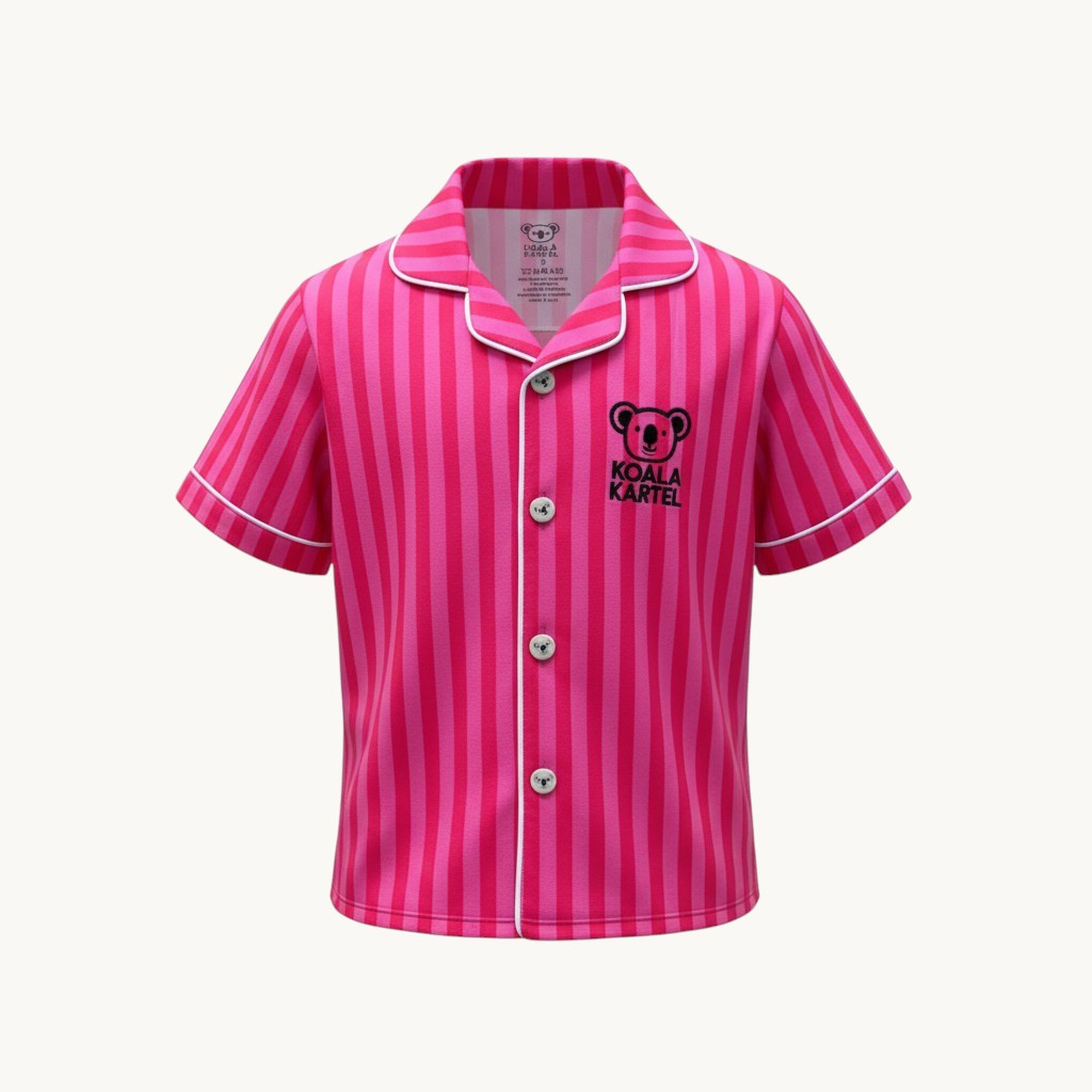 🐨Bold Pink stripe Kids Pajama Set