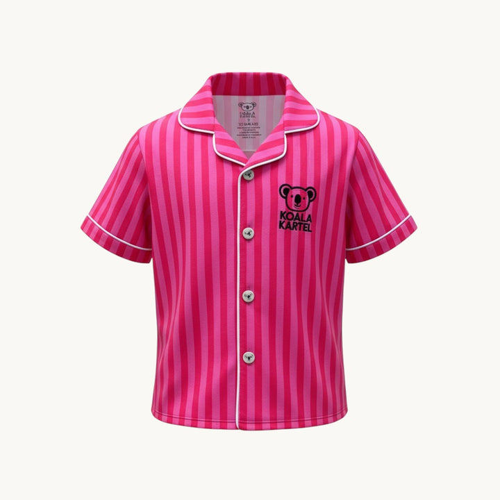 🐨Bold Pink stripe Kids Pajama Set