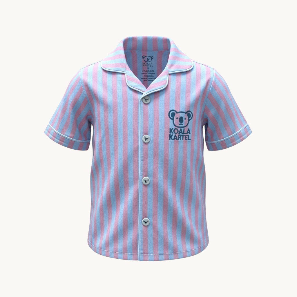 🐨Light Pink stripe Kids Pajama Set