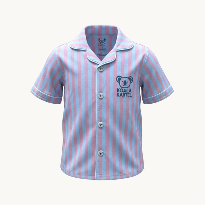 🐨Light Pink stripe Kids Pajama Set