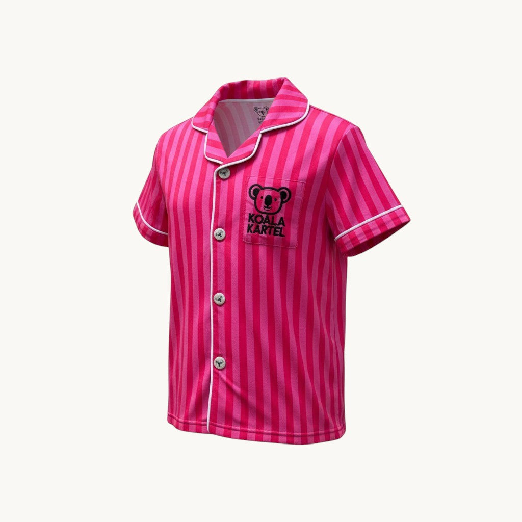 🐨Bold Pink stripe Kids Pajama Set