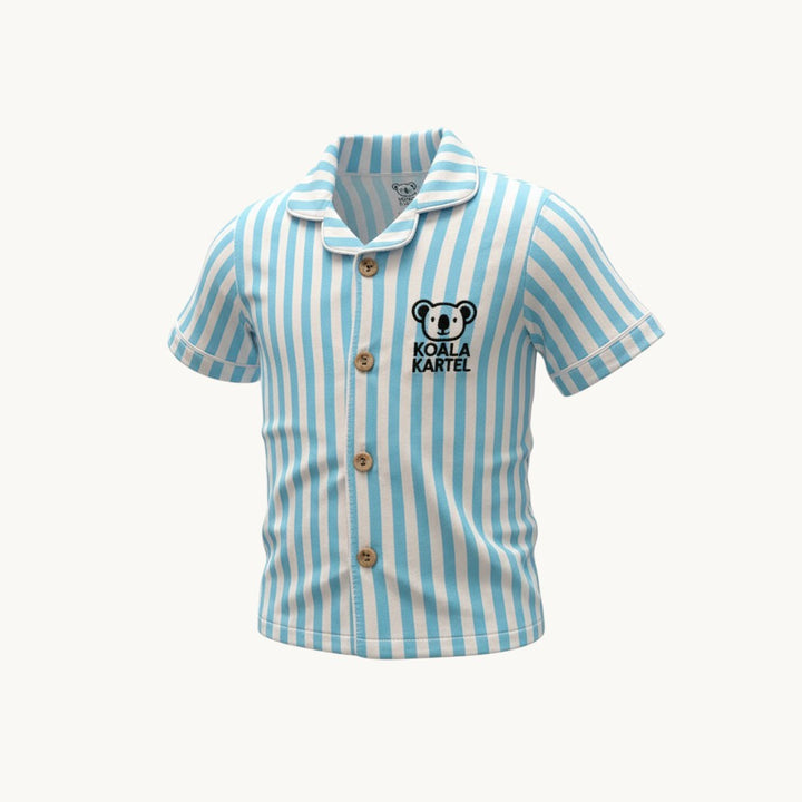 🐨Light Sky Blue stripe Kids Pajama Set